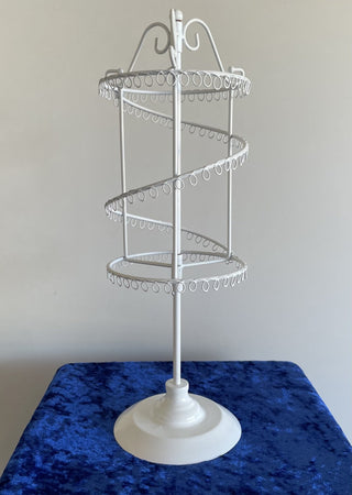 revolving earring organizer, white RSV