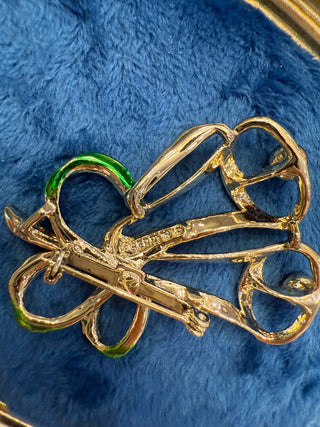 VTS GERRY'S Christmas Bells Goldtone Pin Brooch Christmas Holiday Jewelry|140246