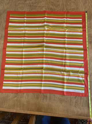 1960s Christian Dior Red Silk Scarf MTS|67305
