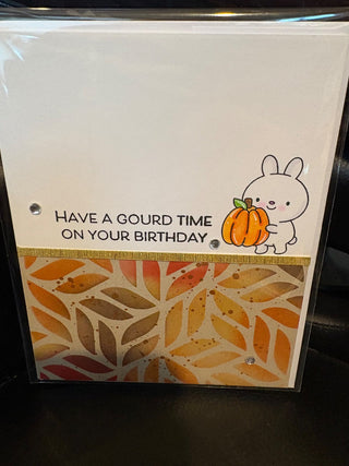 Birthday Card- "Have a Gourd Time on your bday" GF264 RCD