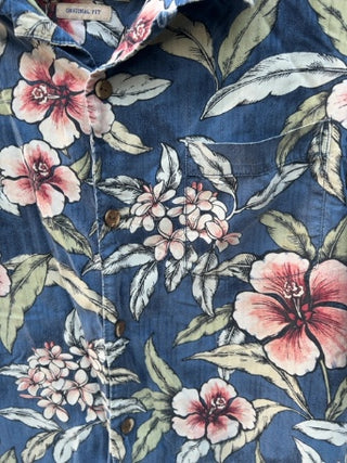 JP Tommy Bahama silk camp shirt Aloha Print Size M