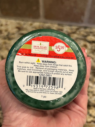 Green Pillar Candle   MTS|125039