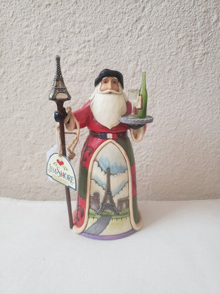 Jim Shore Bonjour & Merry Xmas French Santa-lv RCD|123598