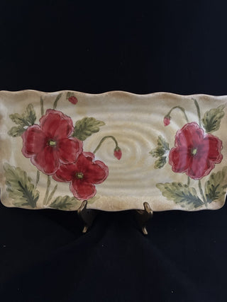 Maxcera poppies serving platter  RCD