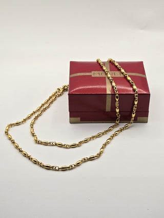 Monet oval gold tone chain necklace RSV|110940