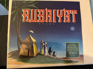 Rubaiyat Authentic Citrus Farm Crate Label EC085 MTS