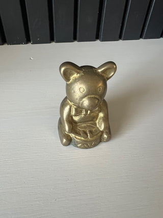 Vintage small drumming bear figurine RSV|101222