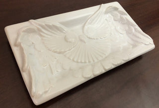 White Ceramic Owl Dish RSV|145268