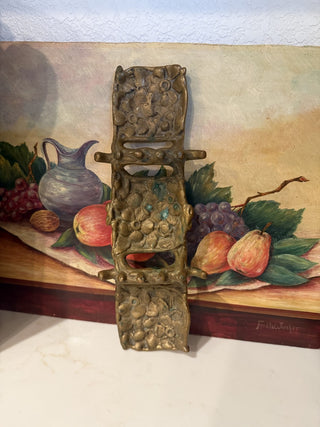 Antique Heavy Brass Floral Decorative Hardware (wtwf)|107916