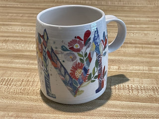 Anthropologie Petal Palette S. Halfmann "M" Mug--SP MTS