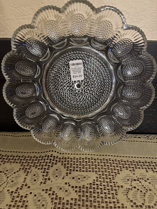 Vintage Indiana Glass Hobnail Deviled Egg Plate - RCD|103900