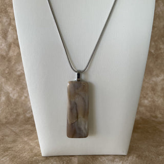 petrified wood necklace, 20" RSV