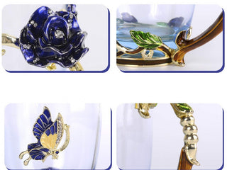 Blue Rose Cup and spoon #62 VV MTS|91469