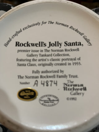 Norman Rockwell Christmas/Jolly Santa Beer Stein RCD|130503