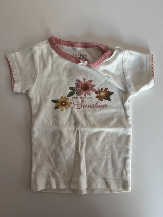 18M - White Floral Graphic Tee RSV