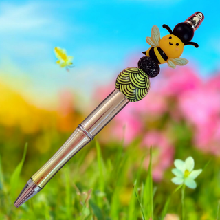 Beaded Refillable Pen Gold Bee RSV|67098
