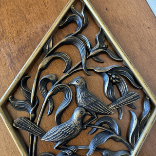 Vtg Burwood Industries Bird/Floral Wall Plaque MTS|103060
