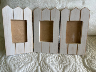 white  wood tri frame