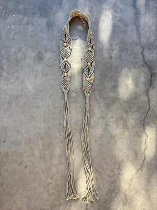 beaded macrame belt|120785