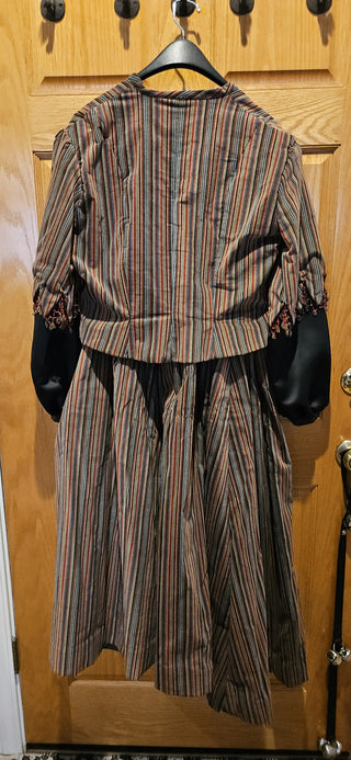 Dickens 2 piece Costume Women's sz 10, Hand sewn, RSV|121392