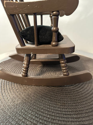 Chair Rocker Wood Miniature Brown MTS|94948