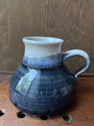 MUG: blue ceramic vtg  travel mug MTS|76386