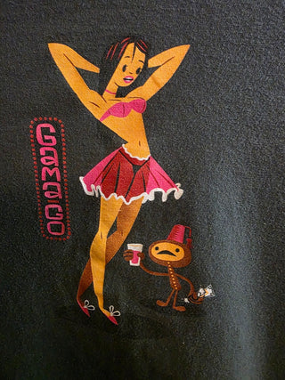 MTS Vtg Grey Gama Go tee, Fez Guy & Go Go Girl *XL*