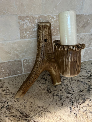 Faux Antler Sconce with Battery Operated Candle RCD|72306