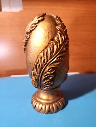 Large wood carved fenial display piece