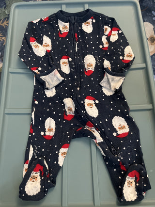 Old Navy Santa Onesie Sleeper 6-9 Mos RSV|136197