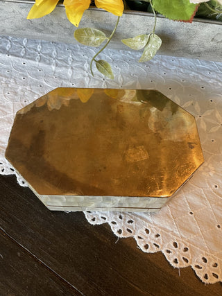 Mother of Pearl Brass Box -RDC|77533