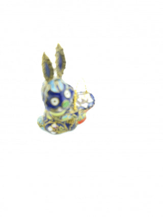 Cloisonne Rabbit approx. 1.75" X 3.8" Adorn your Chinese New Year or Easter Table with this adorable bunny #62 VV MTS