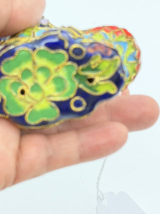 Cloisonne Rabbit approx. 1.75" X 3.8" Adorn your Chinese New Year or Easter Table with this adorable bunny #62 VV MTS