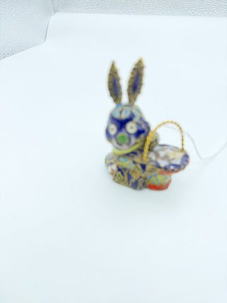 Cloisonne Rabbit approx. 1.75" X 3.8" Adorn your Chinese New Year or Easter Table with this adorable bunny #62 VV MTS