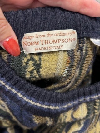 JP Vintage Norm Thompson Coogi Style Wool Blend Knit Sweater Made in Italy XL
