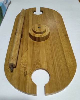 Tovolo Bamboo 2 Wine Collapsible Table W/Ground Stake table /Glass holder #47 VV MTS|109053