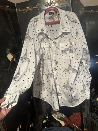 Karl Lagerfield Paris Eiffel Blouse #63 VV MTS|98972