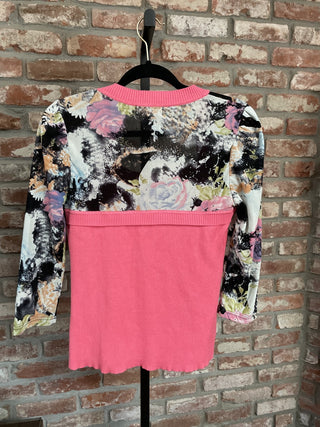 Once Again Pink Floral Top M 00920225 RCD|52679
