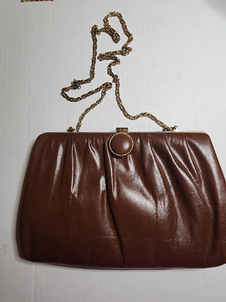 Brown Vintage Clutch w/ chain RSV|63286
