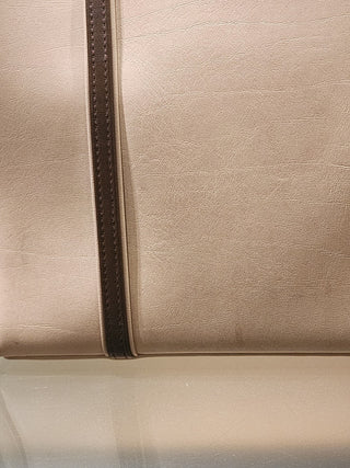 1960s Purse Vinyl Tan w/  Brown Trim|78190