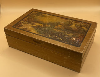 Rustic cedar Box with Picture 0SW RSV