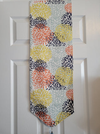 Handmade Table Runner 12" x 70" Large Multi Flowers RCD