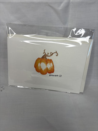 Original Pumpkin Watercolor Card 4x6 RSV