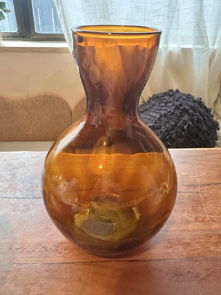 Vintage Amber Glass Vase (LZD - RSV)|59838