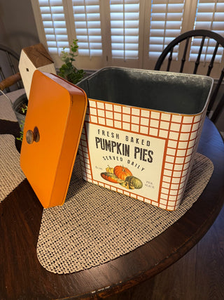 Pumpkin Pie Tin w/Lid RSV|127467