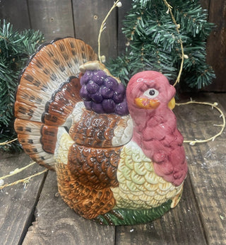 Vintage Ceramic Turkey Gravy Boat Thanksgiving Table Decor #63 VV MTS