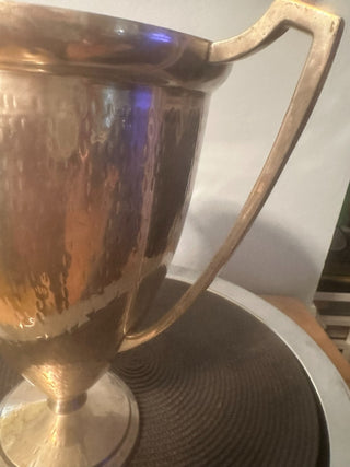 Vase Trophy Cup Hammered Silver Plated MTS|92387