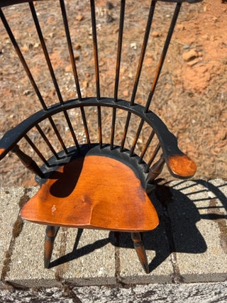 Vintage Wood Spindle Back Windsor Doll Chair Fits American Girl 15” Tall
