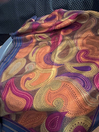 Scarf 74x17 Gold Paisley MTS|86250