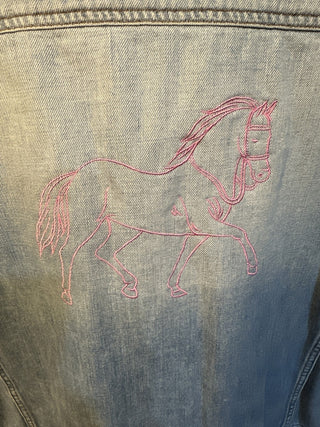 Embroidered jacket Size XXL. Pink Horse #SM RCD|67532